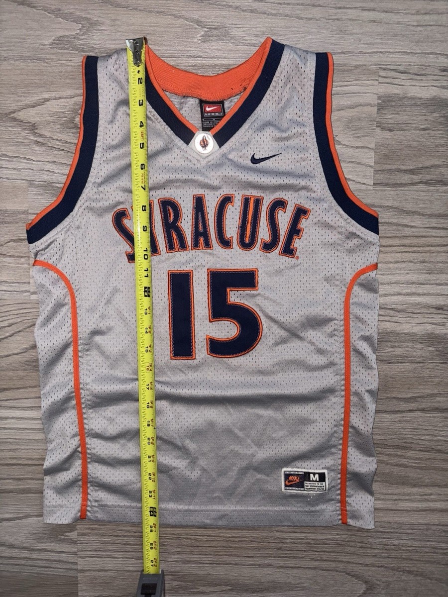 ウェア Nike Syracuse Anthony 15 Vintage Nike Syracuse Carmelo Anthony #15 Grey Basketball Jersey