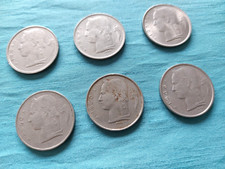 Münzen 6x Belgische Francs 1950-1969 Krone Eichenlaub Belgien König Baudouin I.