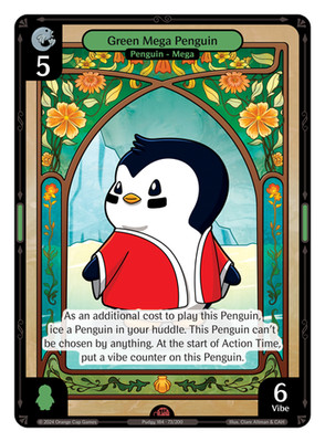 Vibes TCG Green Mega Penguin #73 Enter the Huddle Epic NM 2024
