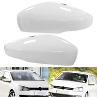 Candy White Abdeckung Seitenspiegel Links+Rechts FüR VW Polo 6R 2009-2018