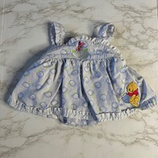 Disney Winnie the Pooh baby Vintage Embroidered piglet apple Romper Dress 3-6M
