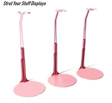 3 KAISER 2295 PINK Stands Fit 11.5"-12.5" tall doll BARBIE MIDGE FRANCIE CARA