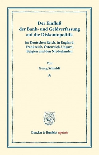 Der Einfluss Der Bank Und Geldverfassung Auf Die Diskontopolitik : Im Deutsch... - Zdjęcie 1 z 1