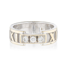 Banda de diamantes Tiffany & Co Atlas en oro amarillo y blanco de 18 quilates con diamantes 4,9 g