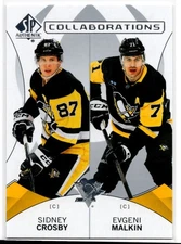2024-25 Upper Deck SP Autenthic Collaborations sidney crosby evgeni malkin