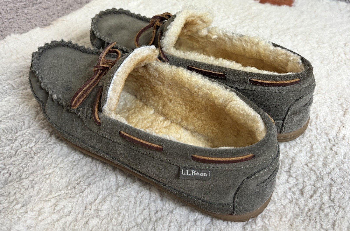 SAOLA L L Bean Sherpa Foderato Mocassino Ciabatte Uomo Scamosciato Tomaia Suola Gomma