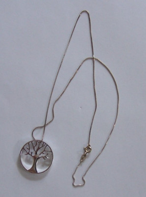 Sterling Silver 9'' Chain with a 925 Tree of Life Pendant