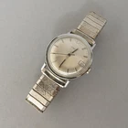 Vintage Timex Manual Wind Watch Date Silver Dial Men’s Runs