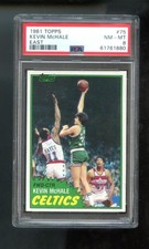 1981 Topps #75 Kevin McHale ROOKIE RC PSA 8 Graded Basketball Card 1981-82 East. rookie card picture