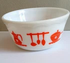 New ListingRARE Orange Hazel Atlas Kitchen Aids/Dutch Treat Scalloped Rim Bowl
