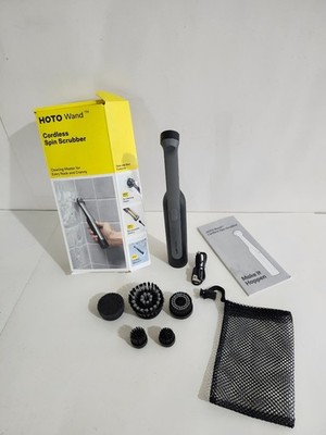 Hoto Electric Cordless Spin Scrubber Wand 10'' IPX7 Waterproof