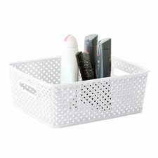 6x Plastic Handy Storage Basket School Office Kitchen Pharmacy Tidy Organiser
