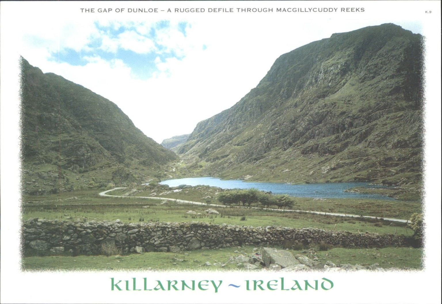 Killarney Ireland The Gap of Dunloe MacGillycuddy Reeks Scenic Postcard