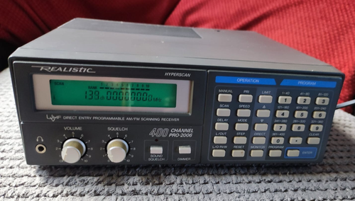 Rádio Receptor Scanner Realistic Pro2006 25 A 1300 Mhz Rádio Receptor Scanner Realistic Pro2006 25 A 1300 Mhz
