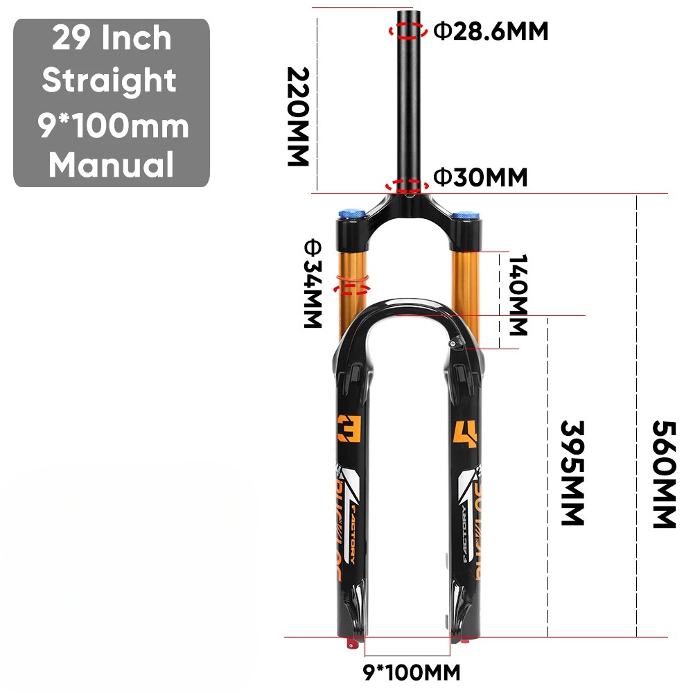 Air Suspension Fork Travel 140mm Quick Release Front Forks
