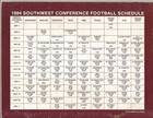 Southwest Conference Football 1984 Souvenir Yearbook NM+ Condition — photo 2