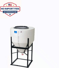 15 Gallon Cone Bottom Inductor Tank Full Drain Heavy Duty Chemical Mixing Tank
