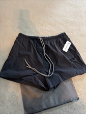 Fear of God ESSENTIALS Nylon Running Shorts Jet Black men size L Brand New