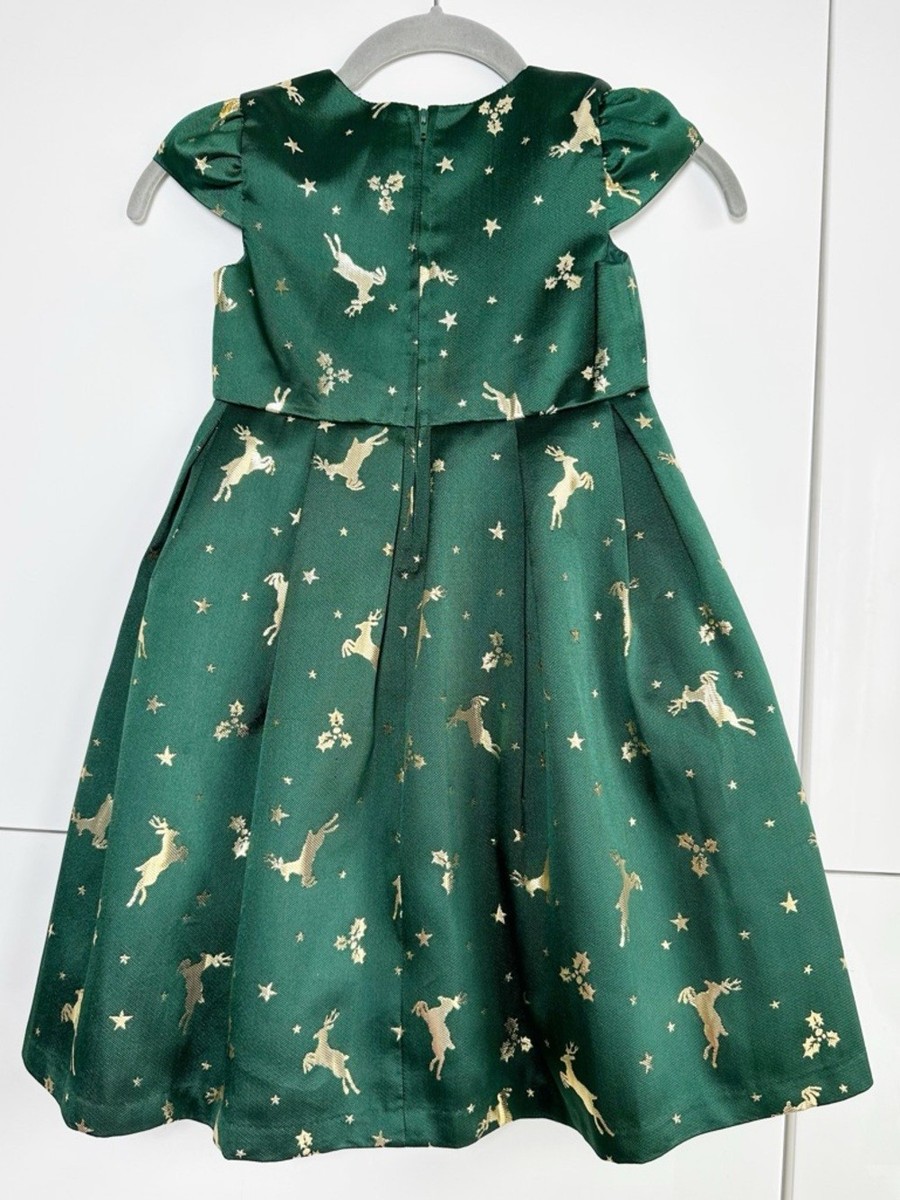 Bonnie Jean Christmas Dress Reindeer Emerald Green Gold Size 6X Holiday | eBay Bonnie Jean Christmas Dress Reindeer Emerald Green Gold Size 6X Holiday | eBay