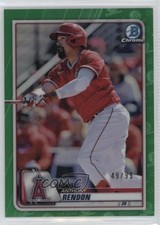 2020 Bowman Chrome Green Refractor 49/99 Anthony Rendon #93 nd3