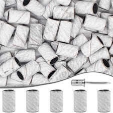 240 Grit Sanding Bands for Nail Drill 100Pcs, Extra Fine for Natural Nails Polis