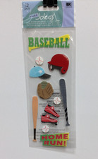 Jolee's Boutique Dimensional BASEBALL Scrapbook Stickers glove bat cleats ball