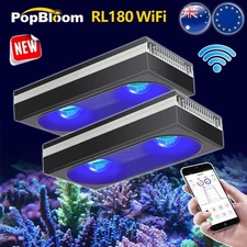 2PCS PopBloom RL180 Marine Reef Light with APP Reef Aquarium Programmable Light