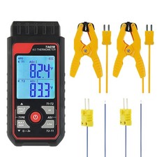Digital K Type Thermocouple Thermometer -328 2500  , Dual Channels Thermo