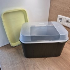 Tupperware Naschkätzchen 7,3 L Schatzkiste Behälter olivgrün Schatztruhe+Einsatz