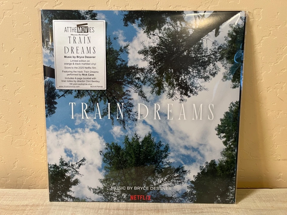 TRAIN DREAMS  Original Score  Bryce Dessner | Orange/Black Marbled Vinyl FYC New - Image 2 of 4