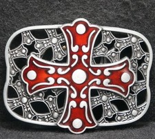 WL15111 REALLY NICE VINTAGE 2000s  CROSS  RELIGIOUS FASHION UNISEX BELT BUCKLE