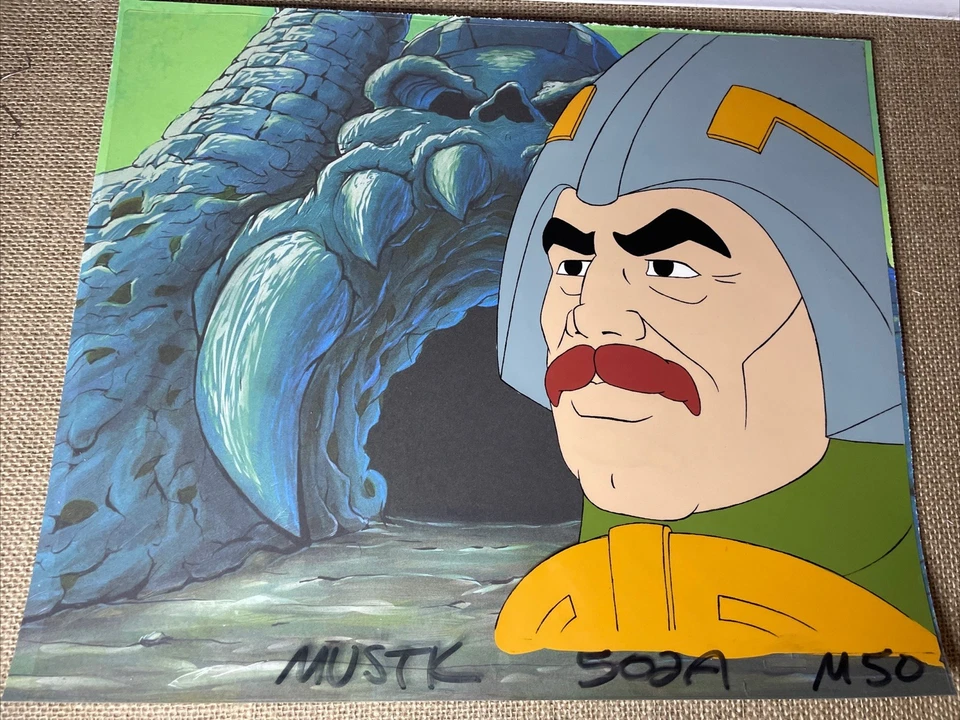 HE-MAN Animation Cel vintage MOTU cartoon production art MAN-AT-ARMS She-Ra I5 - Image 2 of 2