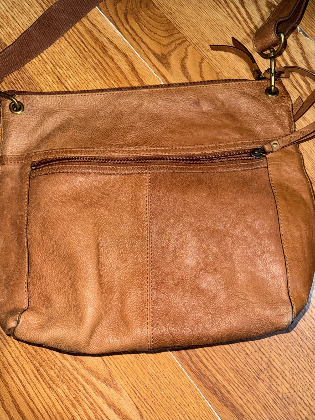 Fossil brown Leather/Suede Patchwork Crossbody Bag - image 3
