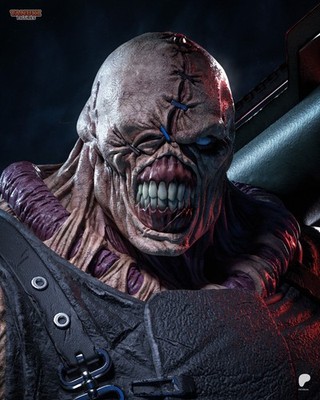 Nemesis Resident Evil - 45.6 cm - UNPAINTED Resin Figure - 3D Printed - Fan Art