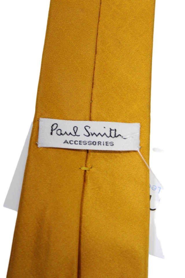 Corbata de seda dorada oscura Paul Smith para hombre Foto 4 de 4