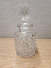 Vintage Duncan Miller Decanter Bottle Or Cologne Hobnail Clear Glass 6.5" Tall