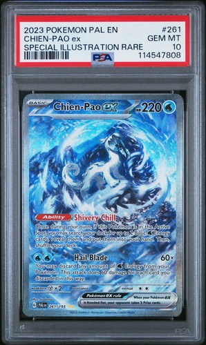 2023 POKEMON PAL EN-PALDEA EVOLVED SPECIAL ILLUSTRATION RARE CHIEN-PAO EX PSA 10