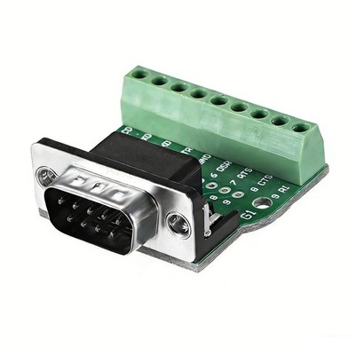 DB9 Breakout Board Male 9 Pin RS232 Serial Solderless Terminal Block Adapter