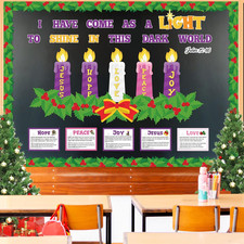 Christmas Advent Bulletin Board Christmas Nativity Religious Bulletin Board Set