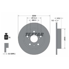 2x Bremsscheibe hinten für Suzuki S-Cross Swift 4 FZ SX4 JY Vitara LY | 2624364