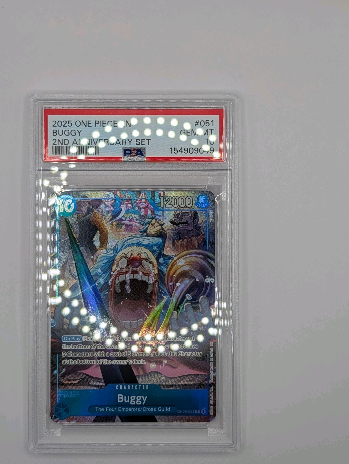 2025 ONE PIECE ENGLISH VERSION 2ND ANNIVERSARY SET #051 BUGGY PSA 10