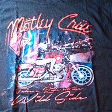 M&ouml;tley Cr&uuml;e Dr. Feelgood "Wild Side" Black Graphic T-Shirt Size LG