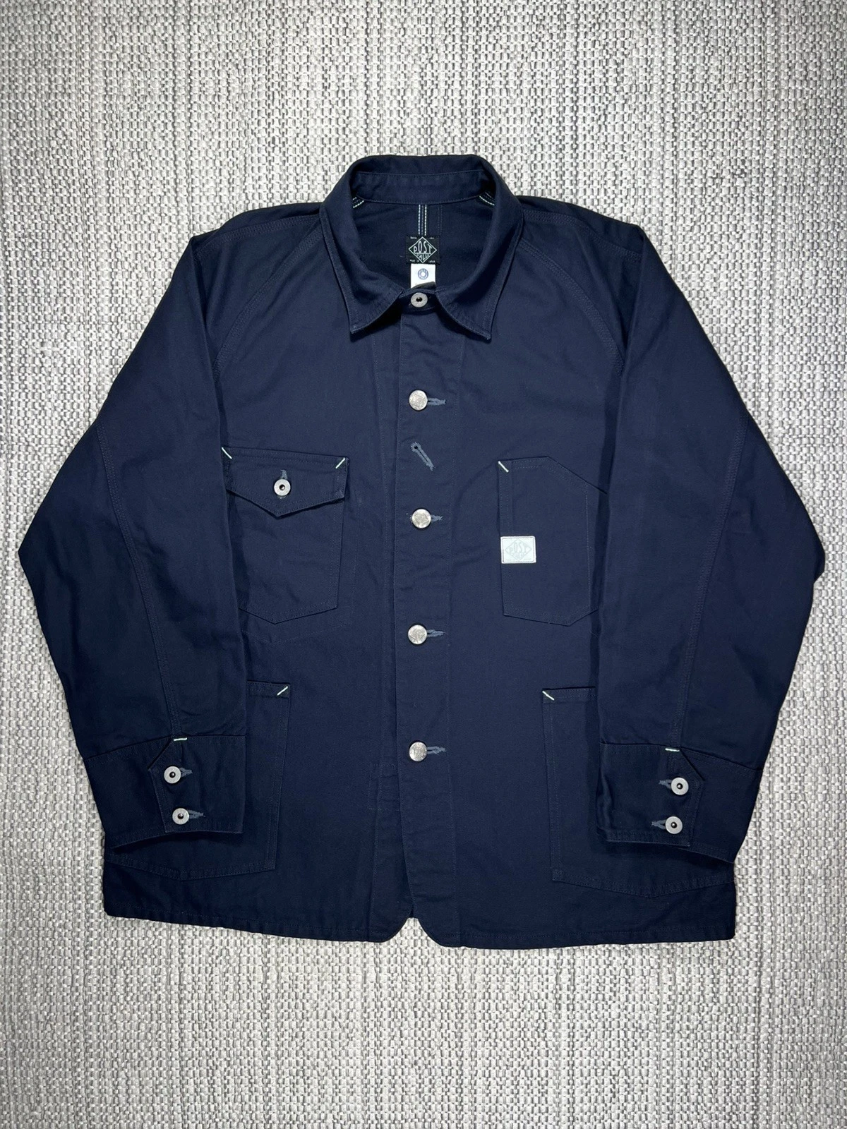 Post Overalls Engineers Jacket, Men’s Large, 100% Cotton Canvas Chore Japan