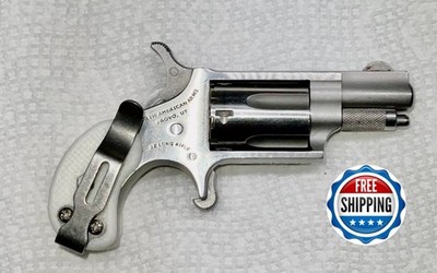 NAA 22LR Textured Grips Metal Pocket Clip North American Arms Right White .22 LR
