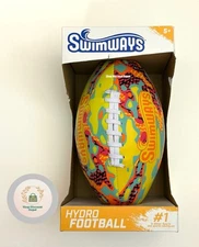 SWIMWAYS HYDRO WATERPROOF 9.25”  Orange FOOTBALL-BEACH & POOL PLAY-AGES 5+ (NEW)