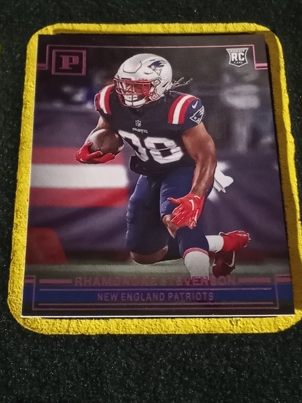 2021 Panini Chronicles - #PA-18 Rhamondre Stevenson - Patriots~ Pink Rookie Card