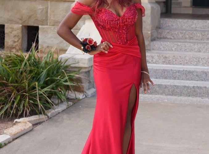 red evening dress ebay Red Satin Formal Dresses for Women for sale