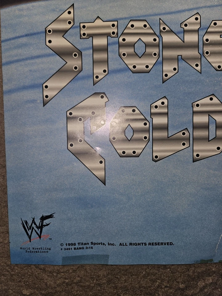 Póster clásico vintage WWF Stone Cold Steve Austin Bang 3:16 Foto 3 de 4