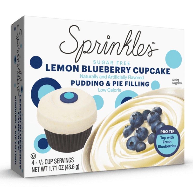 6x Sprinkles Sugar Free Lemon Blueberry Cupcake Pudding Pie Filling Lot 171oz 4590₽
