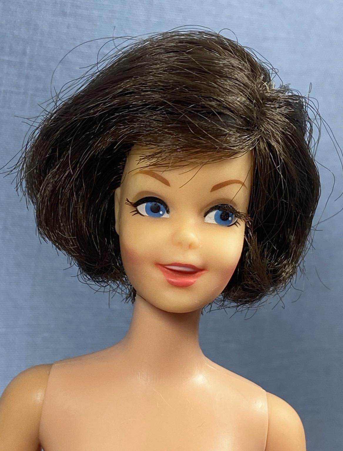 Vintage 1968 Casey TNT Doll Great Brunette Hair Broken Knee - Hard to Find 1960s